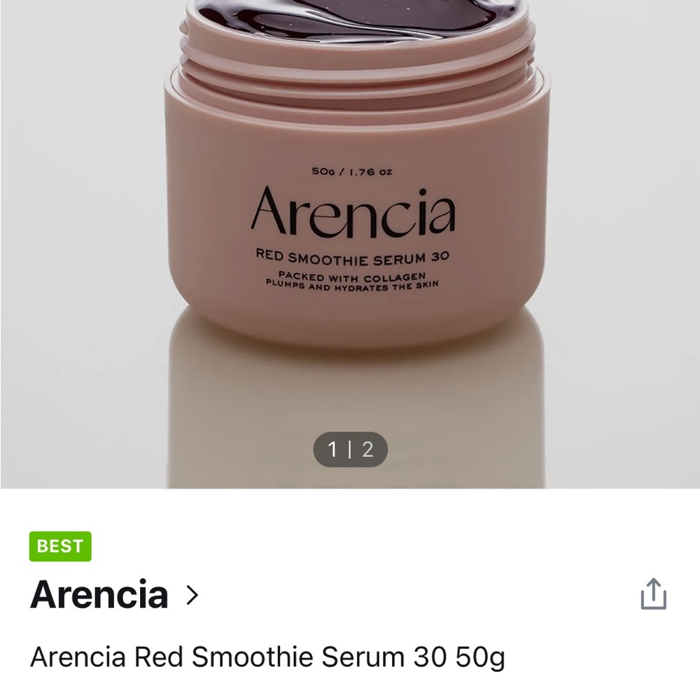 K Beauty Arencia Red Smoothie Serum 30 - 50g